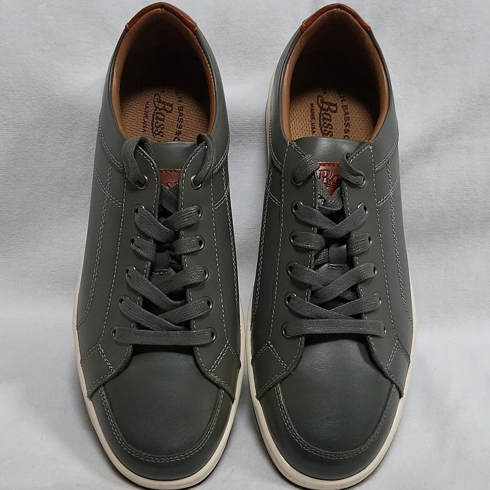 Dark Grey Leather Sneakers Landon Size 9.5M G.H. Bass - Picture 4 of 12